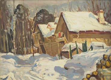 Николай Петрович Химона. «Зимний пейзаж с домами»