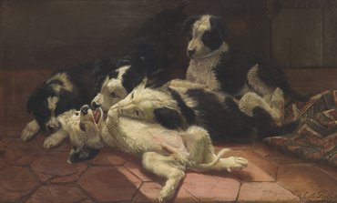 Огюст Эмиль Флик. «Игривые щенки»