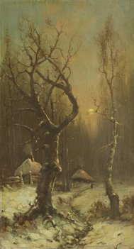 Неизвестный художник. Школа Ю. Ю. Клевера. «Зимний пейзаж»