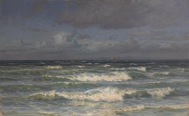 Арнесен Вильгельм «Морской пейзаж с парусником»