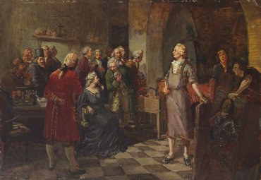 А.В.Маковский «Посещение императрицей Елизаветой Петровной мастерской Ломоносова»