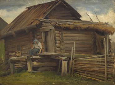 Андрей Петрович Рябушкин «Старуха на крыльце»