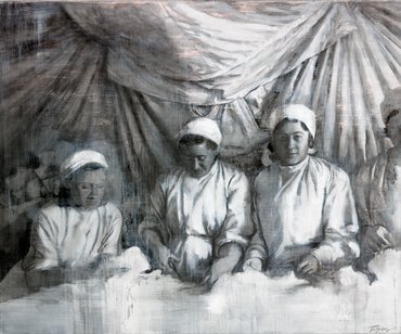 Картина "Менины 6. Пряхи", автор - Виталий Пушницкий