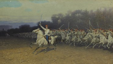 Иван Петрович Прянишников «На маневрах в Красном селе»