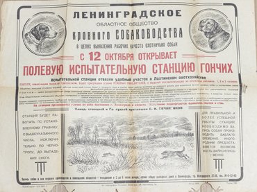 Коллекция афиш собачьих выставок из собрания Николая Павловича Пахомова