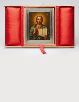 Икона «ВСЕДЕРЖИТЕЛЬ» в серебряном окладе и деревянном подарочном футляре