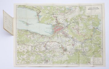 Карта окрестностей Петрограда.