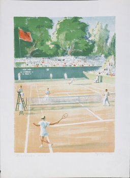 Мария Николаевна Бутрова (1905–1990). Литография «Теннисный матч»