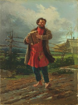 Фирс Сергеевич Журавлёв «Деревенский гуляка. (Бобыль-гармонист)»